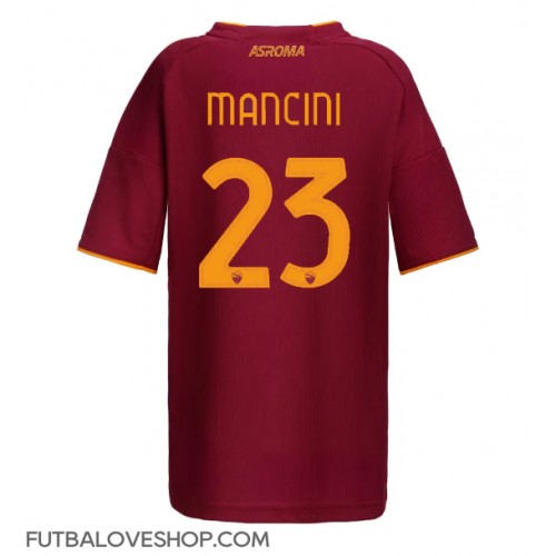 Dres AS Roma Gianluca Mancini #23 Domáci pre Ženy 2025-26 Krátky Rukáv